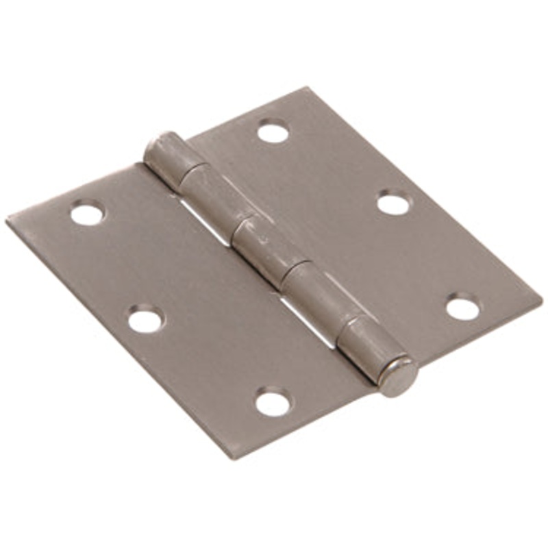 4  SATIN NICKEL SQ HINGE