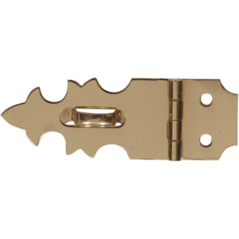 5/8  SOLID BRASS DECORATIVE HASP