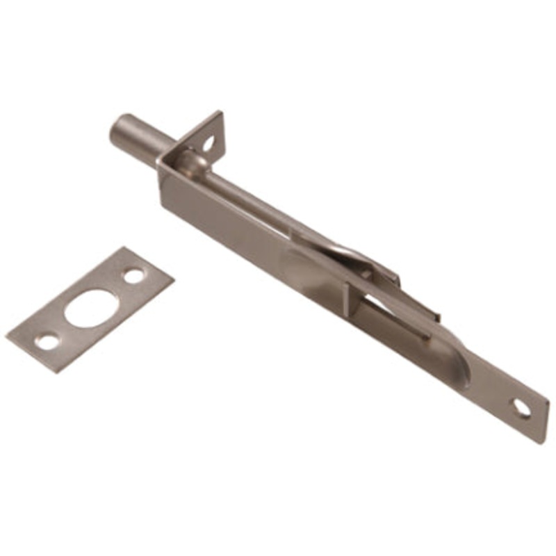 6  SATIN NICKEL FLUSH BOLT