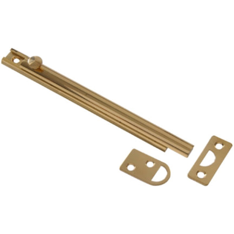 6  SOLID BRASS SURFACE BOLT
