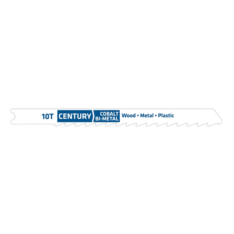 Century Drill And Tool Jig-Saw Blade 10t Bi-Metal 3-5/8 Length .040 Thickness Universal Shank