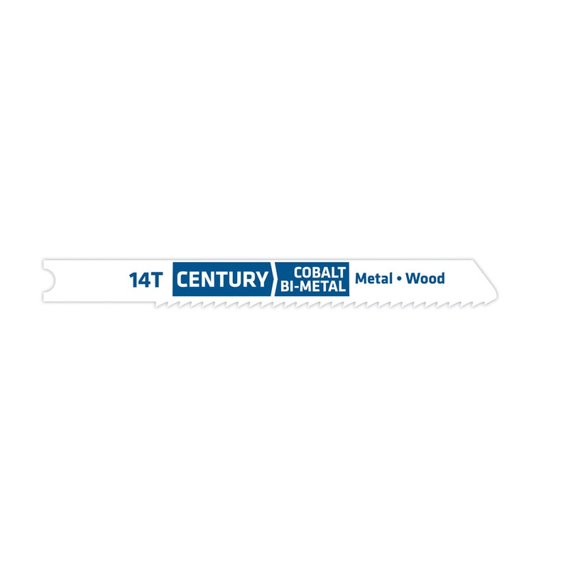 Century Drill And Tool Jig-Saw Blade 14t Bi-Metal 2-3/4 Length .040 Thickness Universal Shank