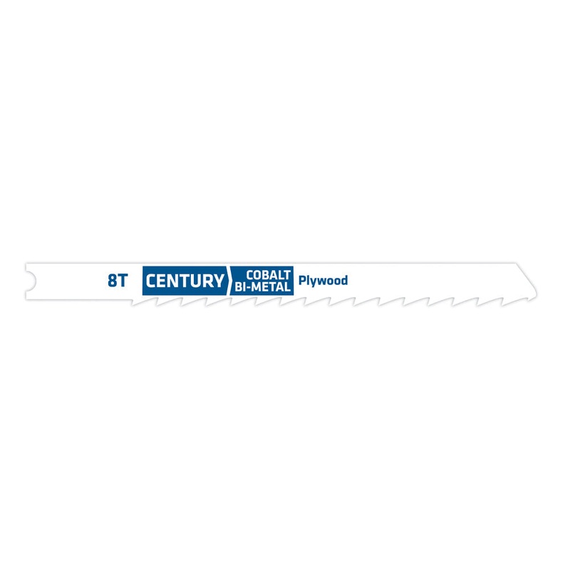 Century Drill And Tool Jig-Saw Blade 8t Bi-Metal 3-5/8 Length .040 Thickness Universal Shank