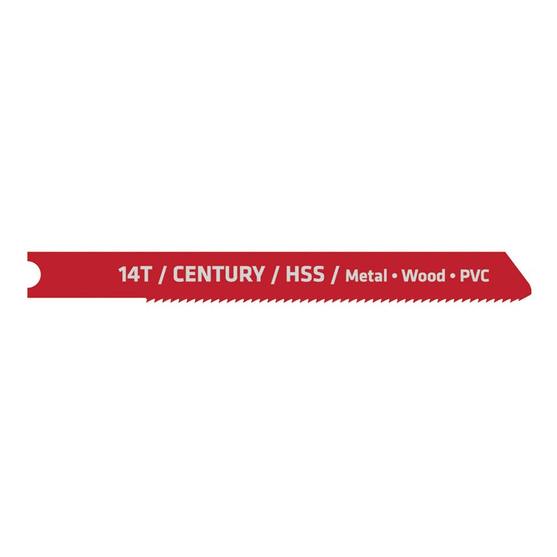 Century Drill And Tool Jig-Saw Blade Hss 14t 2 Pcs 2-3/4 Length .040 Thickness Universal Shank