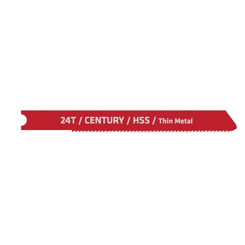 Century Drill And Tool Jig-Saw Blade Hss 24t 2 Pcs 2-3/4 Length .040 Thickness Universal Shank