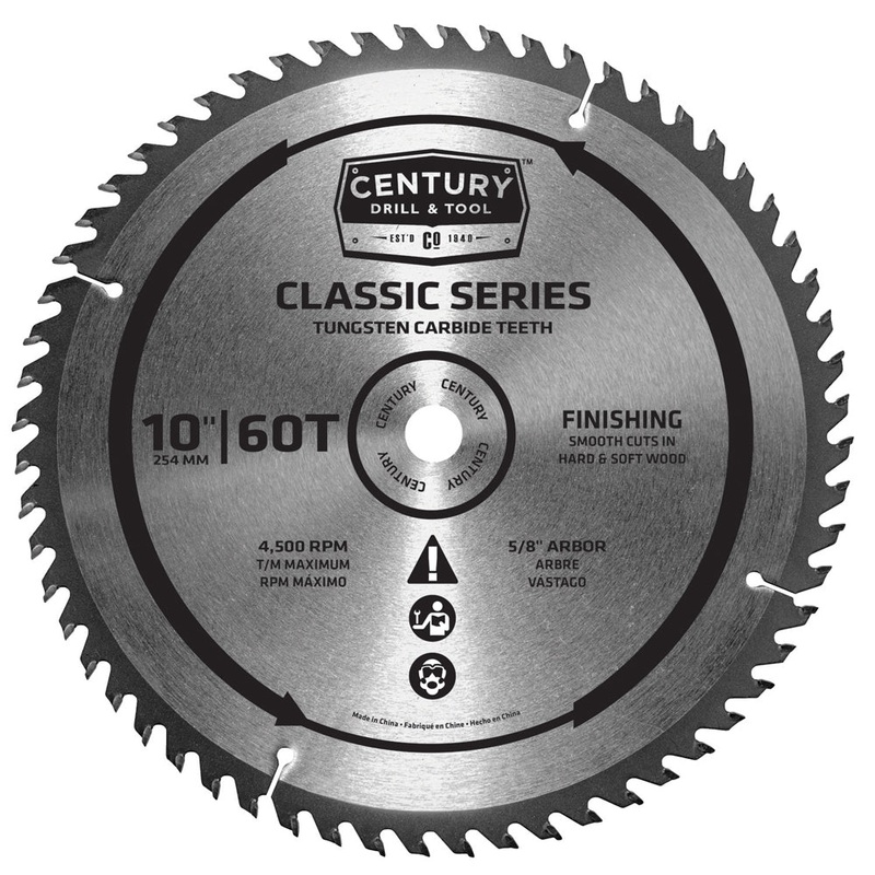 Century Drill And Tool Classic Series Circular Saw Blade 10 X 60t X 5/8 Arbor Finishing