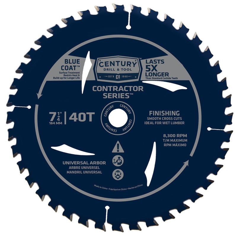 Century Drill And Tool Contractor Series Circular Saw Blade 7-1/4 x 40t