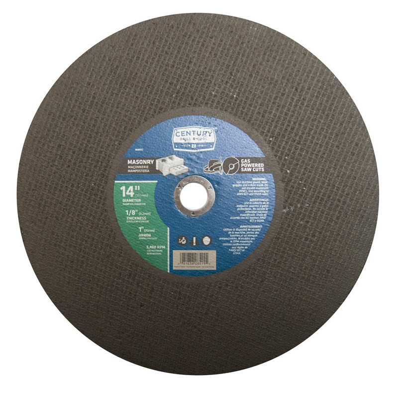 Century Drill And Tool Saw Blade High Speed (Masonry) 14 1/8 Thickness 1 Arbor