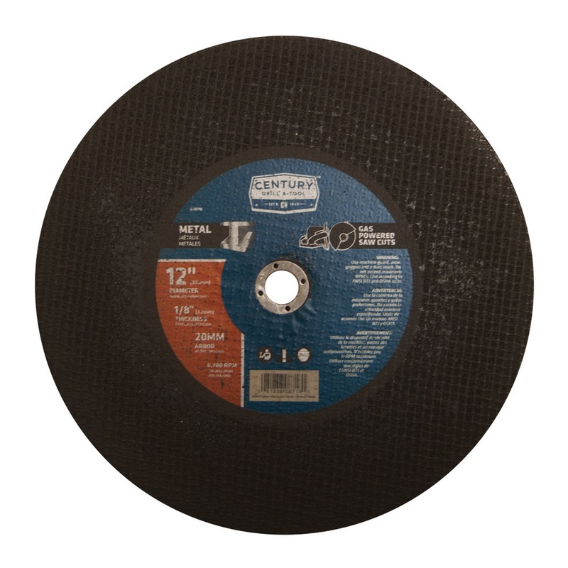 Century Drill And Tool Saw Blades High Speed 12 1/8 Thickness 20mm Arbor (Metal)