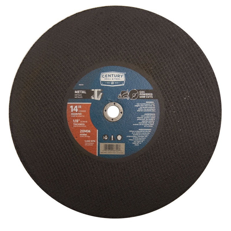 Century Drill And Tool Saw Blades High Speed 14 1/8 Thickness 20mm Arbor (Metal)