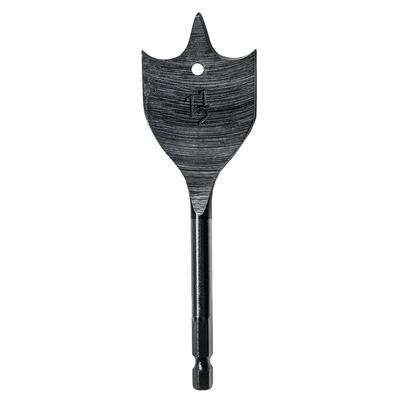 Century Drill And Tool Stubby Lazer Spade 1-1/2 X 4 Power Drive Shank 1/4