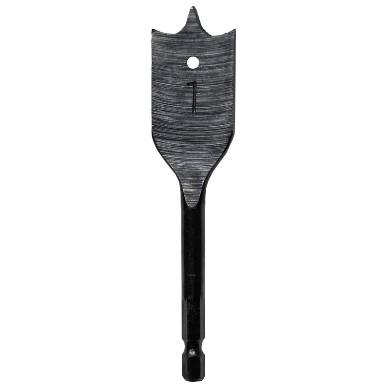 Century Drill And Tool Stubby Lazer Spade 1 X 4 Power Drive Shank 1/4