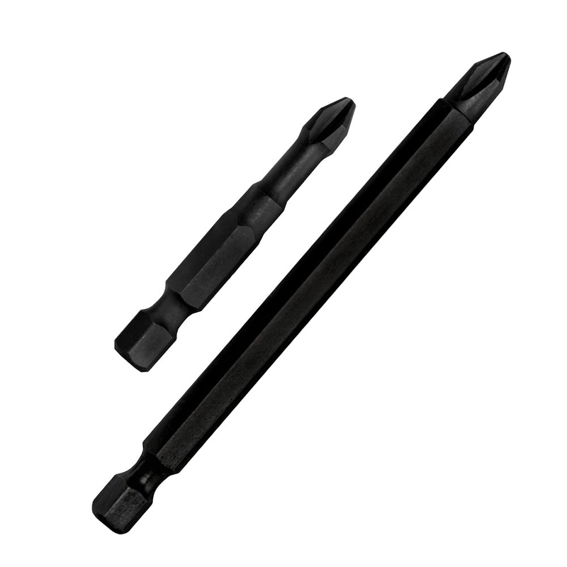 Century Drill And Tool 2 Piece Phillips Screwdriver Bit Set #2 Power Bit 2 And 3-1/2 Impact Pro