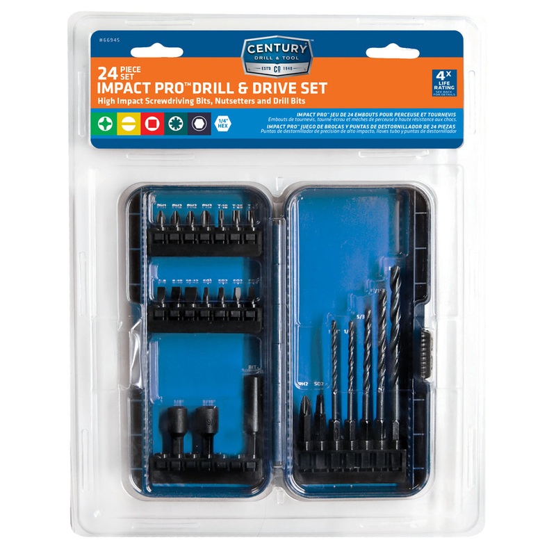 Century Drill And Tool 24 Piece Impact Pro Drill And Drive Set