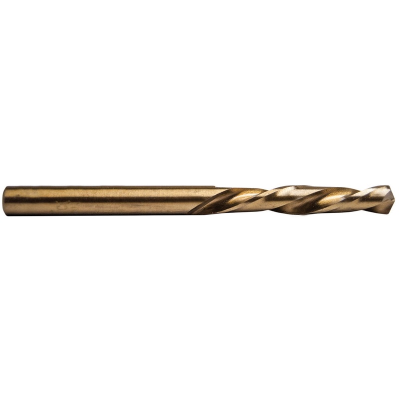 Century Drill And Tool Left Hand Stub Drill Bit Cobalt Steel 1/4 X 3-5/16 Flute Length 1-3/4
