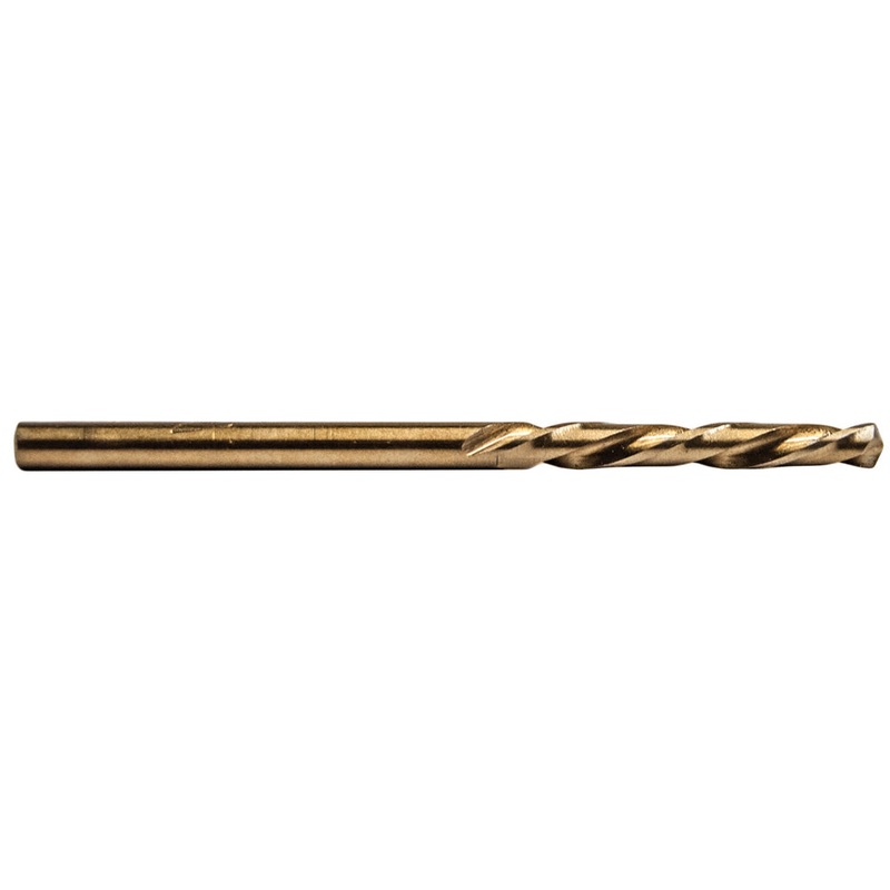 Century Drill And Tool Left Hand Stub Drill Bit Cobalt Steel 5/32 X 2-9/16 Flute Length 1-1/4
