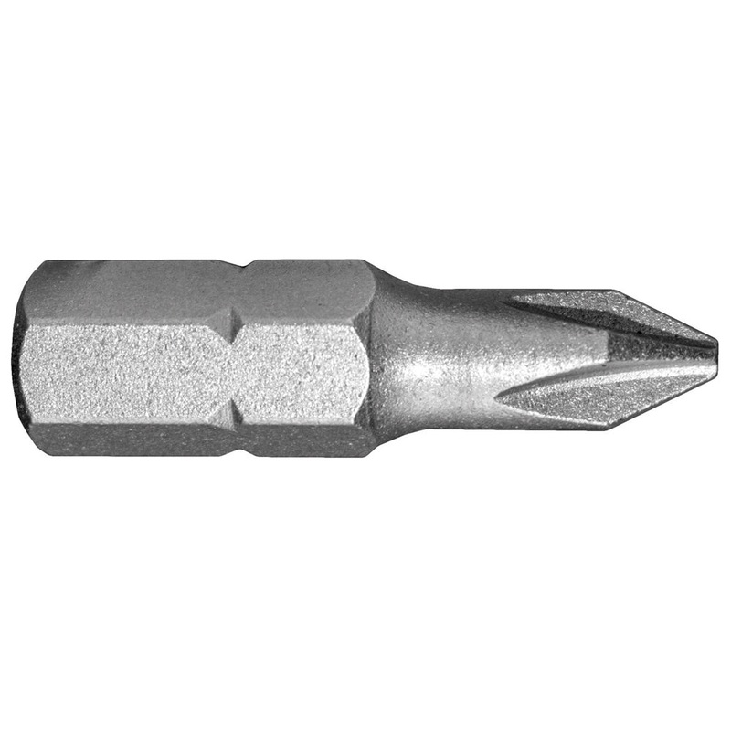Century Drill And Tool Phillips Screwdriver Bit #2 Insert 1 Bit S2 Steel 2 Pack
