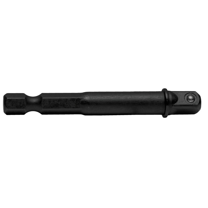 Century Drill And Tool Socket Adapter 1/4 Square Drive 2 Length 1/4 Hex Shank Impact Pro