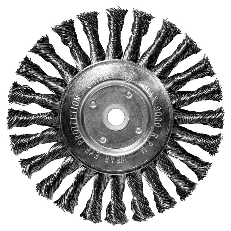 Century Drill And Tool Bench Grinder Wire Wheel Knot Coarse 1/2-5/8 Arbor 6 Safe Rpm 9,000