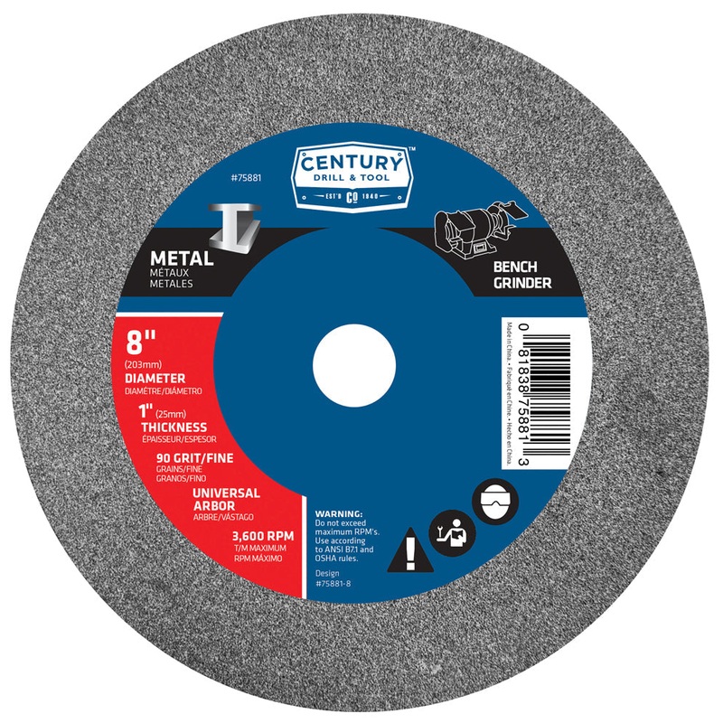Century Drill And Tool Bench Grinding Wheel 8 90 Grit