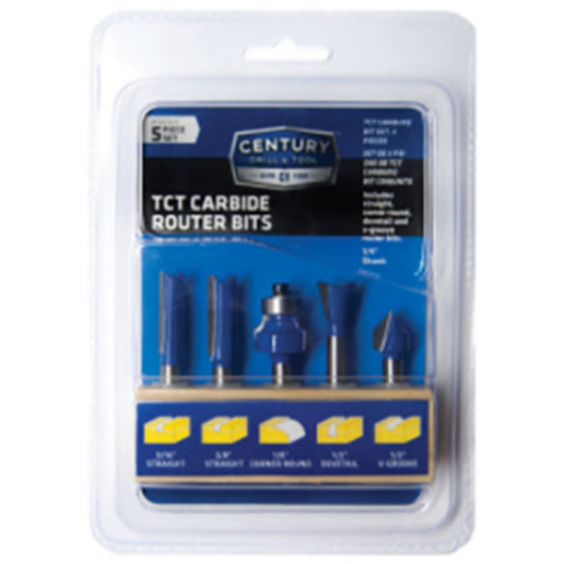 5PC CARBIDE ROUTER BIT SET