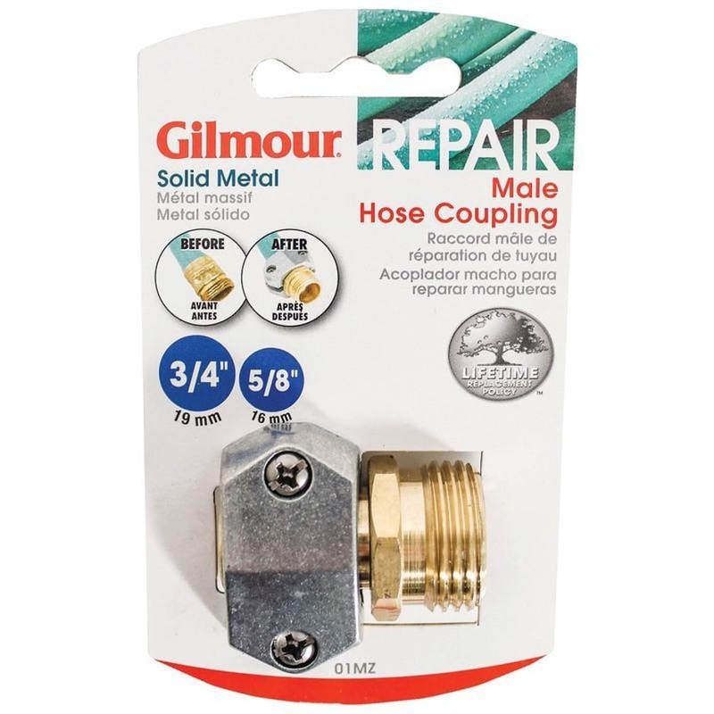 MALE COUPLING HOSE MENDER|5/8 INCH/3/4 INCH