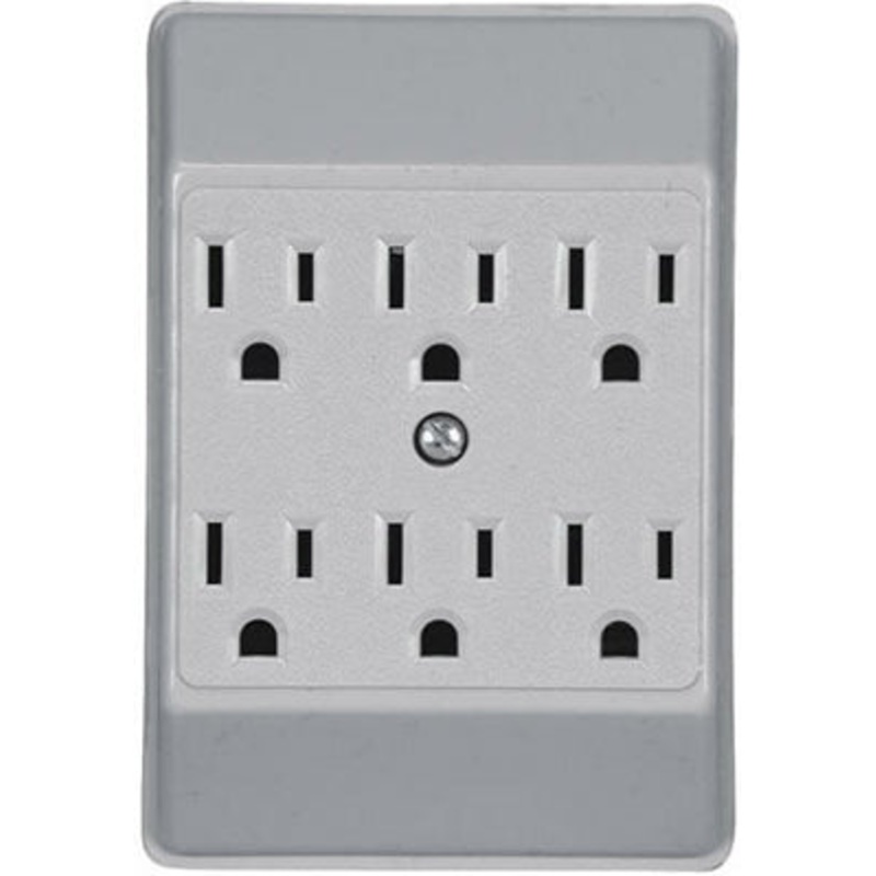 EAE 6-OUTLET ADAPTER WHT
