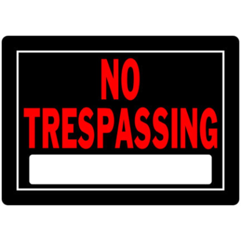 10  X 14  BLACK AND RED NO TRESPASSING S