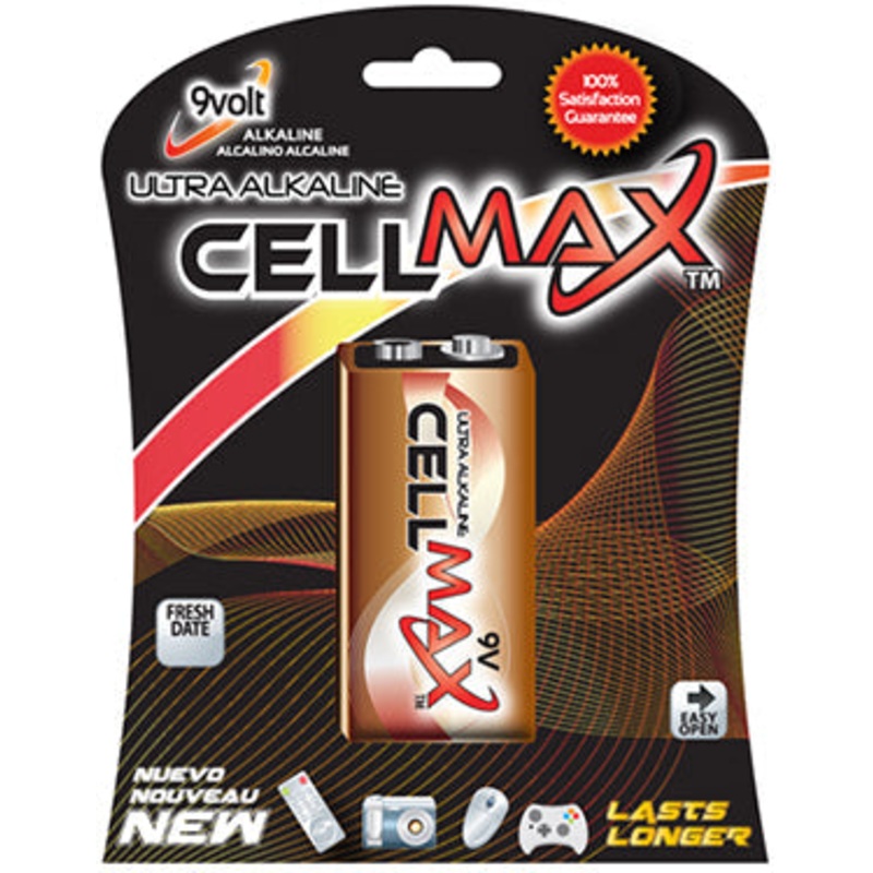 9V CELL MAX ALKALINE BLISTER OF