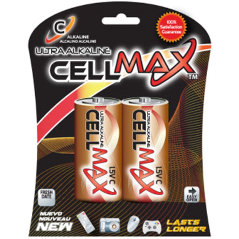 C CELL MAX ALKALINE BLISTER OF 2