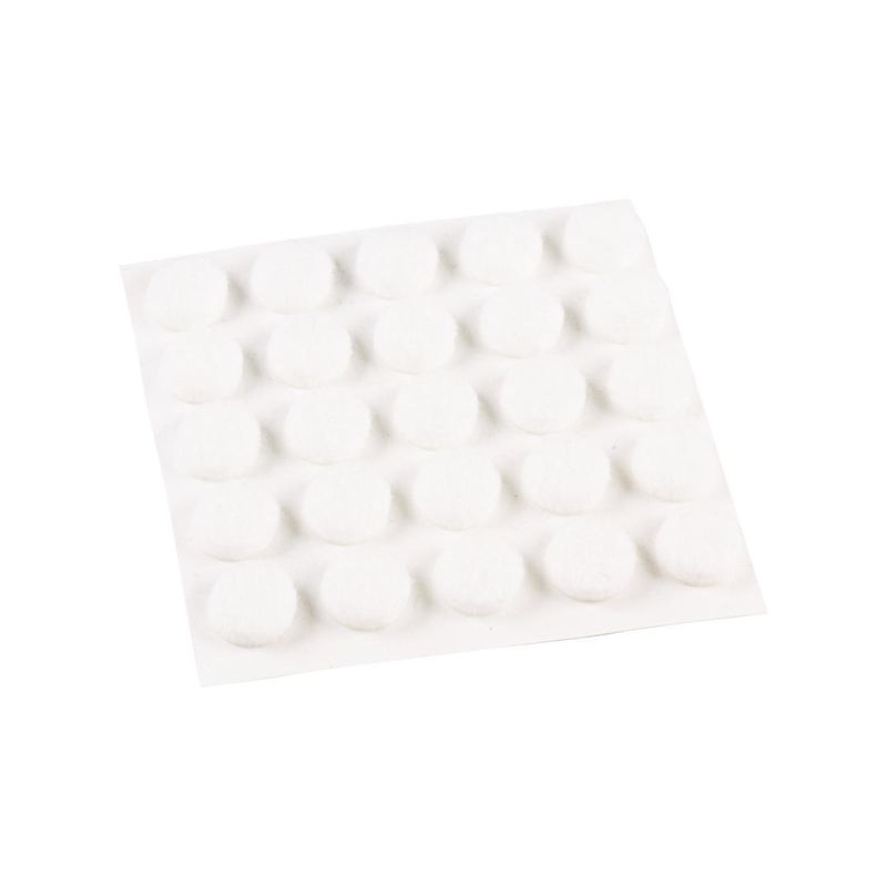 Shepherd Hardware 3/8-Inch Self-Adhesive Felt Furniture Pads, 75-Pack, White
