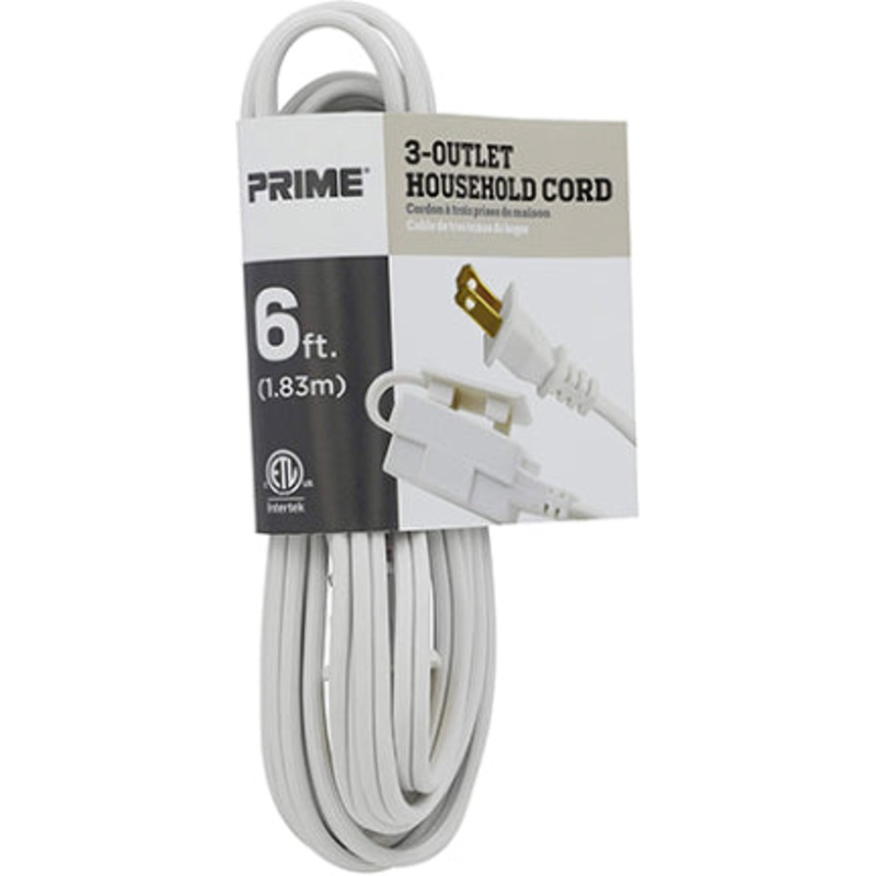 660606 6  16/2 SPT-2 3-OUTLET WHITE CORD