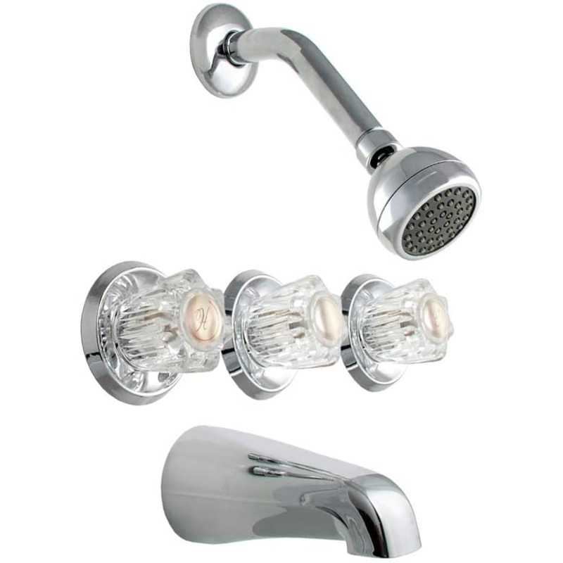 LDR Industries 3 Handles Acrylic Tub & Shower