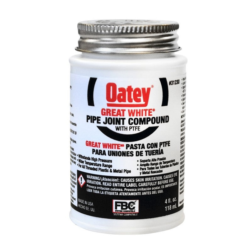 Oatey 4 oz. Great White Pipe Joint Compound with PTFE