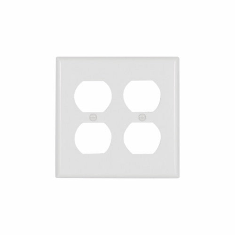 Eaton Cooper Wiring Standard Size Duplex Receptacle Wallplate, White