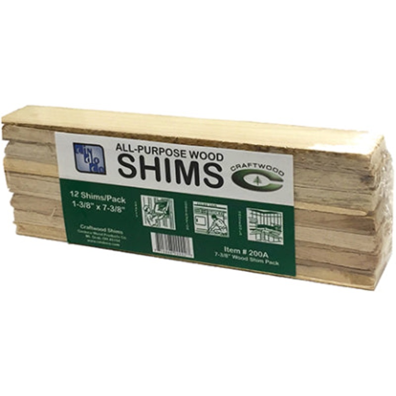 WOOD SHIMS 7 3/8 IN 12/PK 30PK/CASE