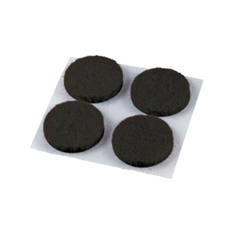 Shepherd Hardware 3/4-Inch Self-Adhesive Felt Furniture Pads, 12-Pack, Brown