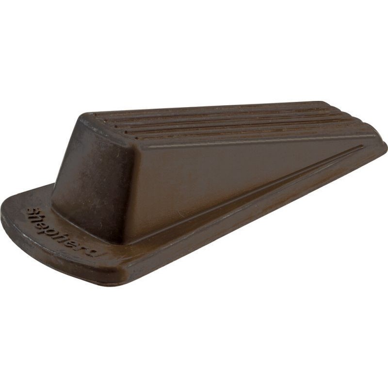 Shepherd Hardware Heavy Duty Rubber Door Wedge, Brown