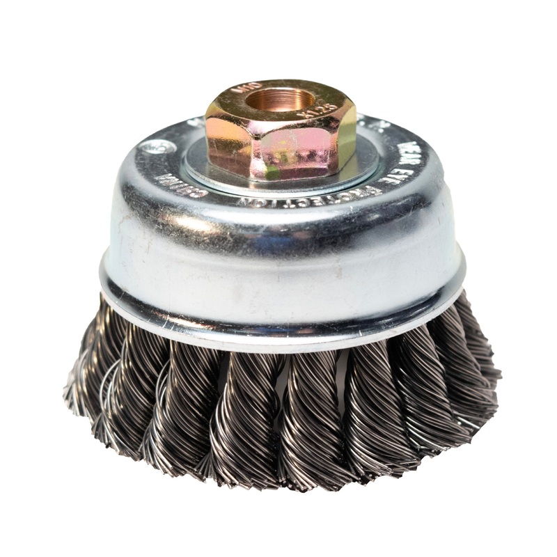 Century Drill & Tool Cup Brush Coarse Knot 3 Size M10 X 1.25 Arbor Safe Rpm 12,500