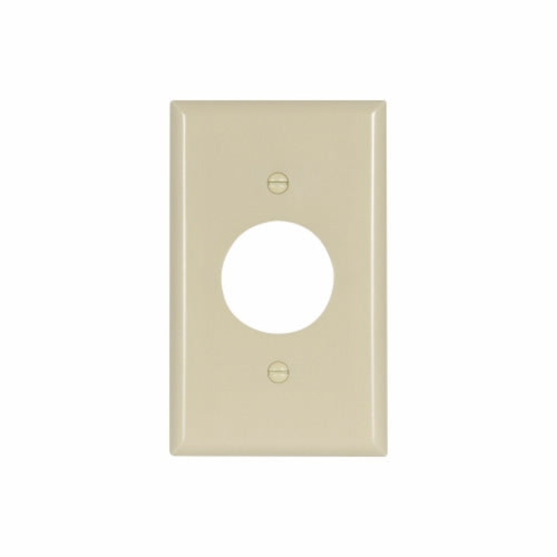 Eaton Cooper Wiring Single Receptacle Wallplate, Ivory