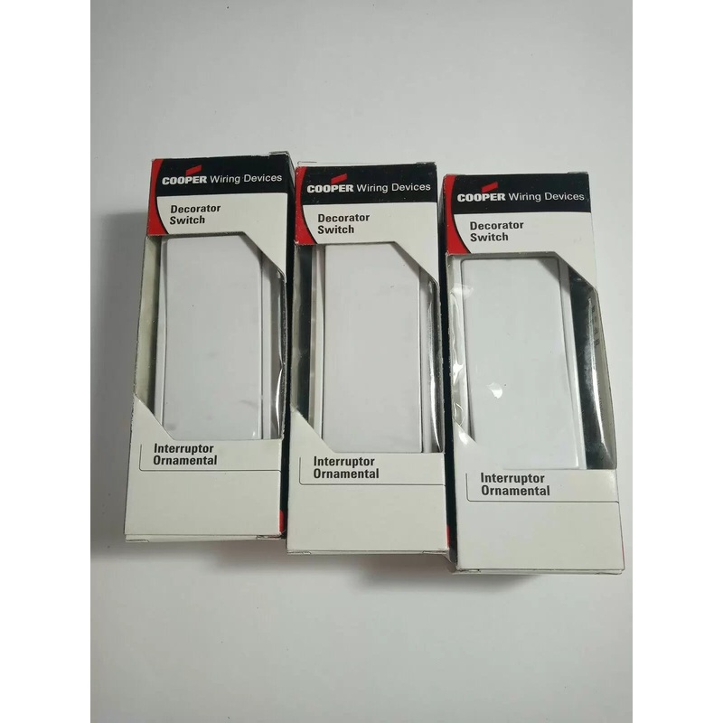 Eaton Cooper Wiring Standard Grade Decorator Switch 15A, 120/277V White