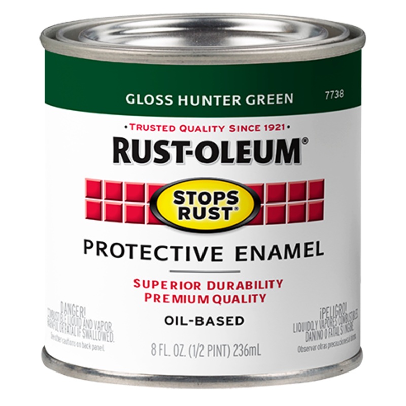 Rust-Oleum Protective Enamel Brush-On Paint Gloss Hunter Green