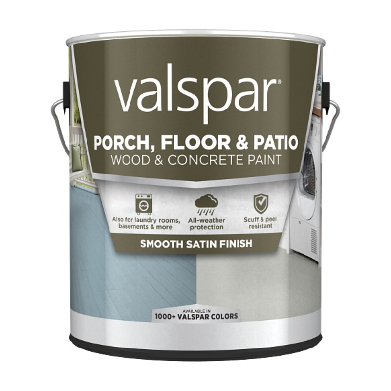 Valspar Latex Satin Porch, Floor & Patio Paint Satin 1 Gallon Light Gray