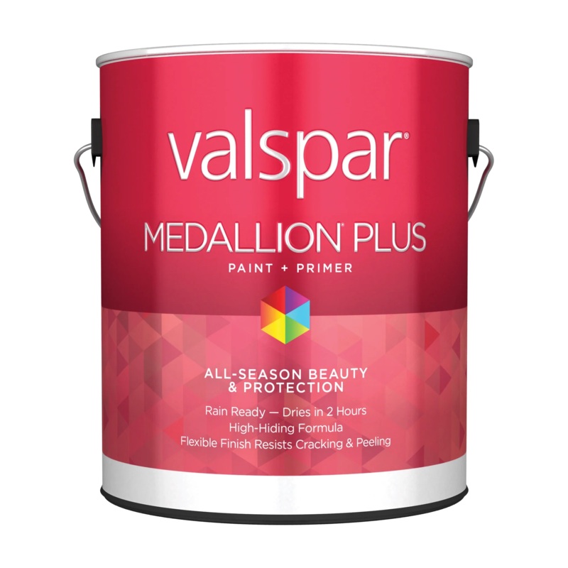 Valspar Medallion Plus Exterior Paint + Primer Semi-Gloss 1 Quart Clear Base