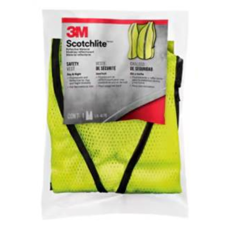 3M Scotchlite Reflective Material HiViz Yellow Safety Vest