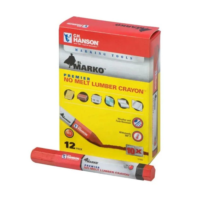 C.H. Hanson El Marko Lumber Crayon-Premier Red