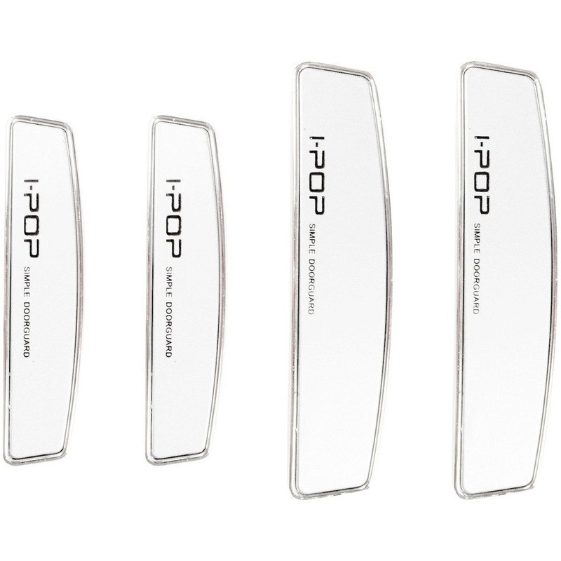 4 Pcs Car Door Edge Guard Original i-POP White, Anti-Collision Strip, Anti-Impact, Anti-Scratch Door Protector