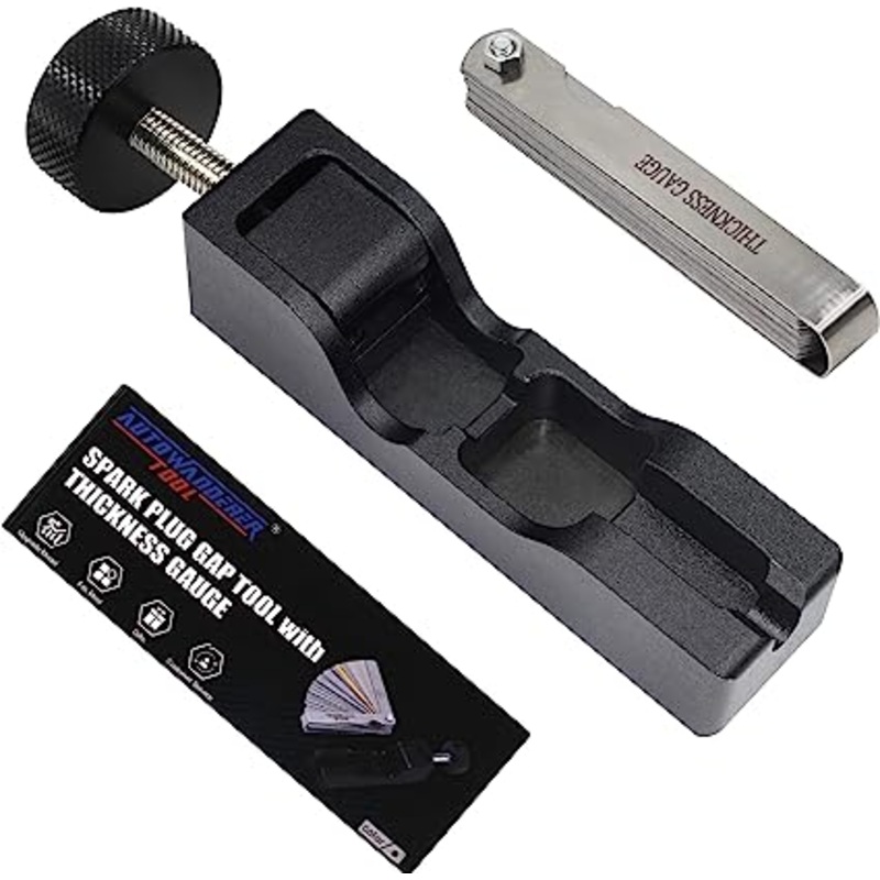 AutoWanderer Tool Universal Spark Plug Gap Tool with Feeler Gauge for rj19lm 10mm 12mm 14mm 16mm Spark Plug, Spark Plug Gapping Gapper Tool