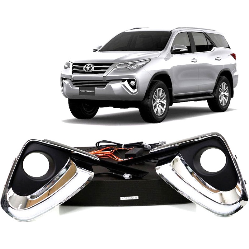 Car Fog Lamp LED Reflector for Toyota Fortuner (Set of 2)