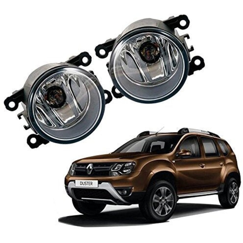 Car Fog Lamp Light Compatible with- Duster 2016 (Set of 2, Black)